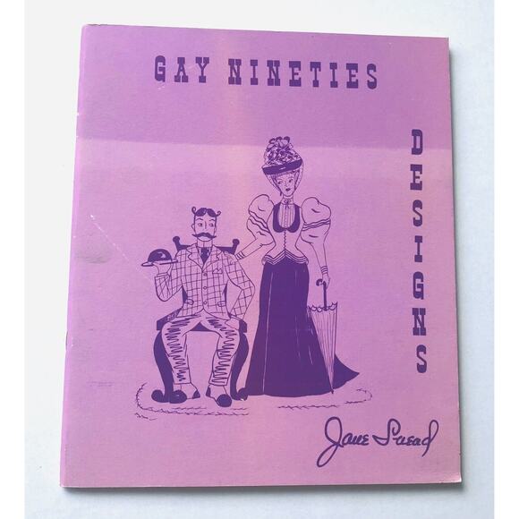 Vintage 1954 Gay Nineties Designs Book Jane Snead Bicycles Cars Victorian Era - Picture 1 of 12